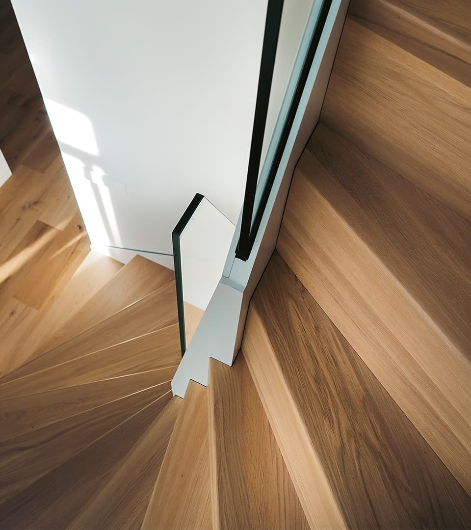 Glass & Contemporary Staircases by MOLTURI Joinery